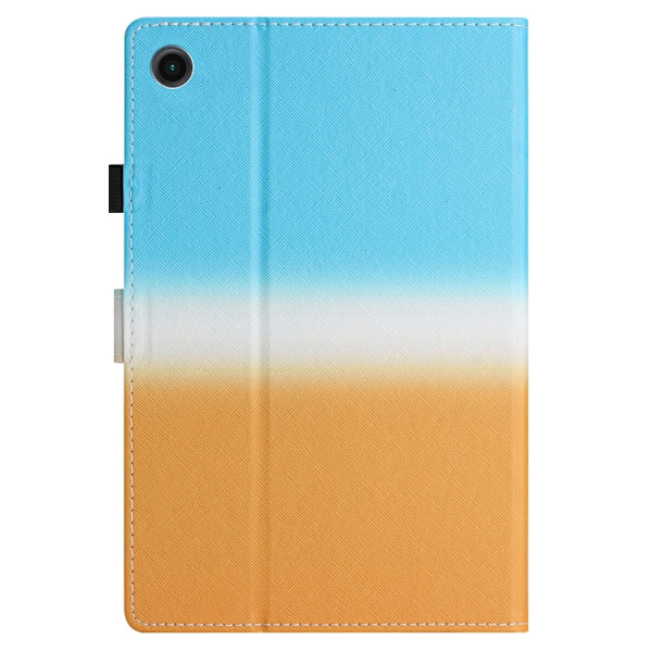 Samsung Galaxy Tab A9 / A11 Smart Läderfodral med Gradient Design Blå Orange