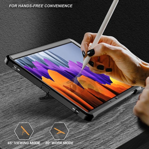 Samsung Galaxy Tab S7/S8 Explorer PC + TPU Skyddsfodral med Penna Svart