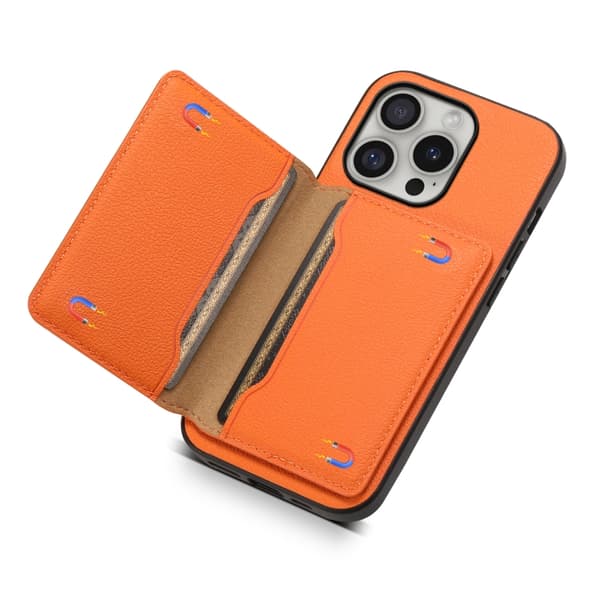 iPhone 16 Pro Max Kalvtextur Skal Design med Full Täckning Orange
