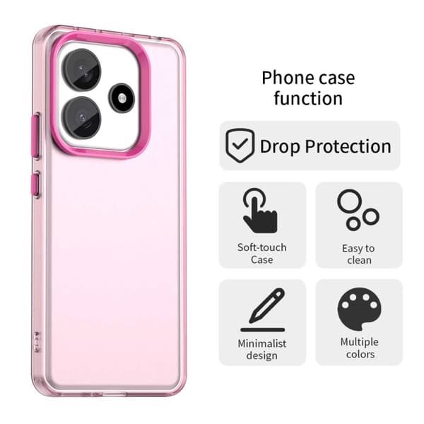 Redmi Note 14 5G - Candy PC Hybrid TPU Stöttåligt Mobilskal Röd