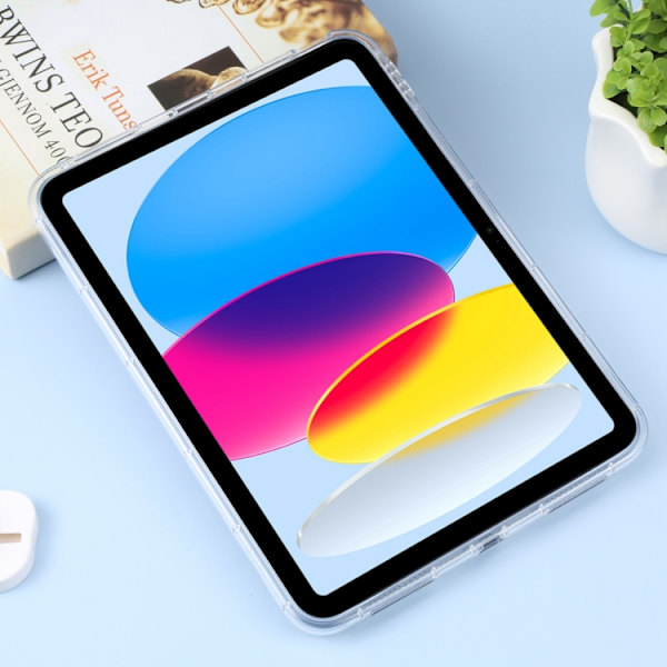 iPad 11 11th Gen / 10.9 10th Gen 2022/2025 Eiderdown Kudde Stötsäker Skal Transparent vit