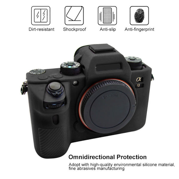 Mjukt silikonfodral för Sony A9 (ILCE-9) / A7 III/ A7R III Svart