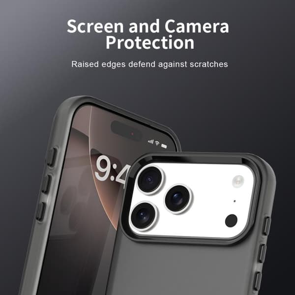 iPhone 18 Pro Max / iPhone 17 Pro Max Skal - Candy PC Hybrid TPU Stöttålig Svart