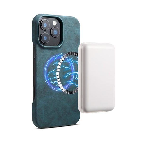 iPhone 16 Pro Max Retro Textur MagSafe Skal Blå