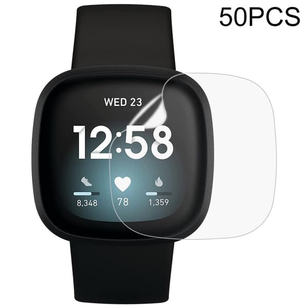 För Fitbit Versa 3 50 PCS Soft Hydrogel Film Watch Screen Protector