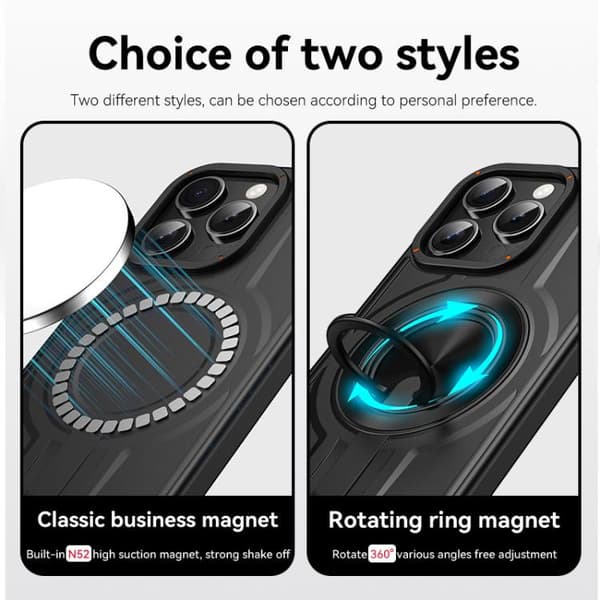 iPhone 16 Pro Max Armor MagSafe Magnetisk TPU Hybrid PC Skal Ökenguld