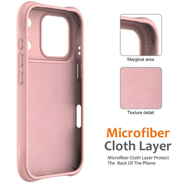 iPhone 18 Pro Max / iPhone 17 Pro Max Skal - Vågtextur med MagSafe Magnetisk Flytande Silikon Rosa