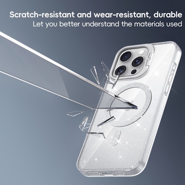 iPhone 16 Pro Max Shiny Shield MagSafe Linshållare Skal Rosa