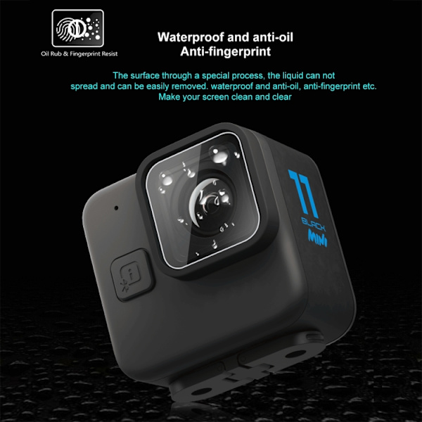 2 st linsskydd i härdat glas för GoPro Hero11 Black Mini