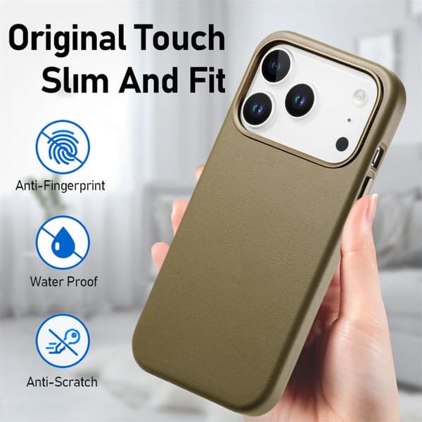 iPhone 18 Pro Max / iPhone 17 Pro Max Skal med elektropläterade metallknappar och MagSafe Grön