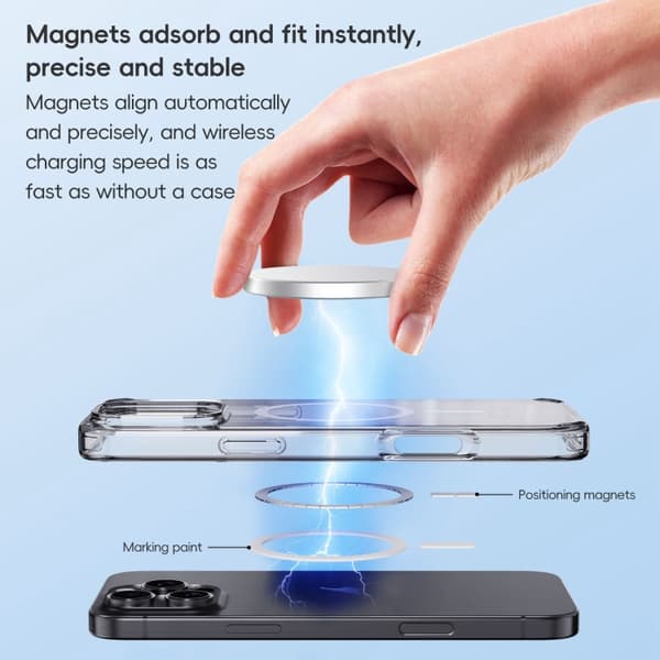 iPhone 16 Pro Crystal Clear MagSafe Magnetisk Skal Transparent