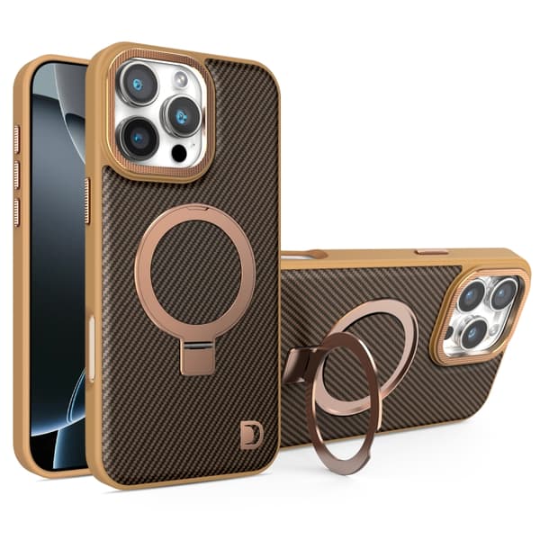 iPhone 16 Pro Kolfiber MagSafe Skal - Premium Skydd och Stil Guld