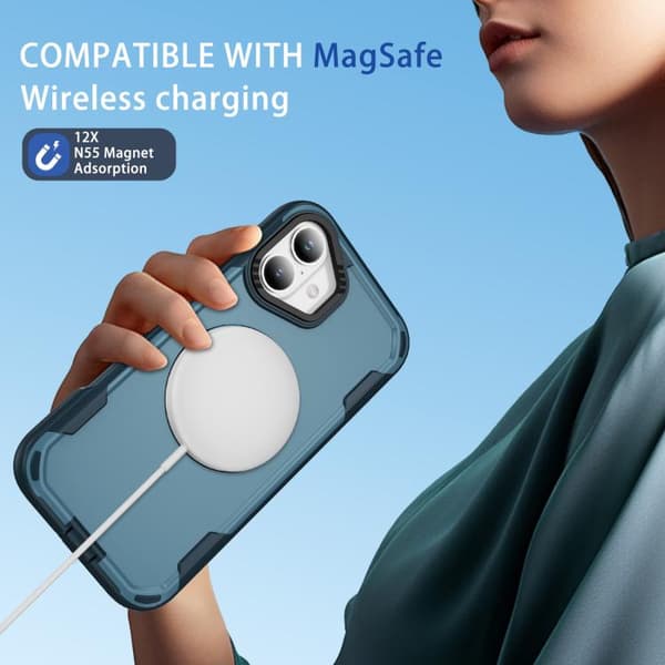 iPhone 17 Skal Defend Rugged Gear Holder MagSafe Kungsblå + Blå