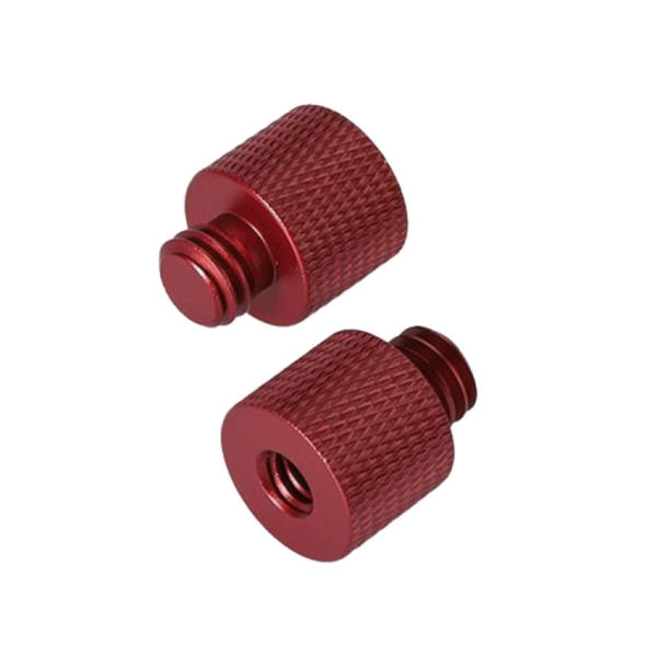10 st skruvadapter 1/4 hona till 3/8 hane skruv Röd