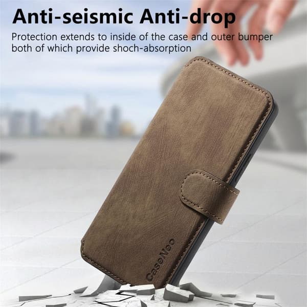 Samsung Galaxy S26 5G Skal - Neo MagSafe RFID Antitheft Retro Läder Fodral Brun