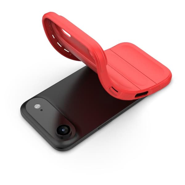 iPhone 17 Air Skal Magic Shield TPU + Flanell Mörkgrön