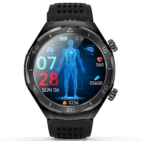 FD02 1,46 tums färgskärm Smart Watch Svart