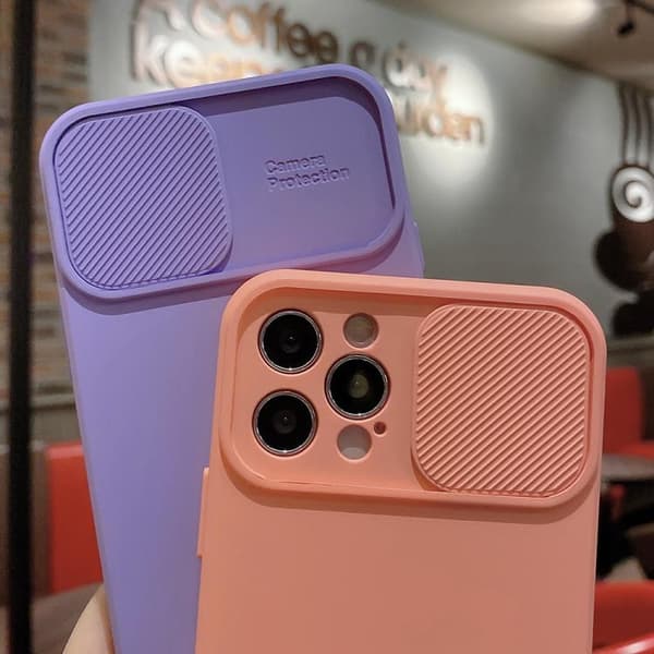 iPhone 16 Pro Max Skal med Slid Kamera Skydd Flytande Silikon TPU Isblå