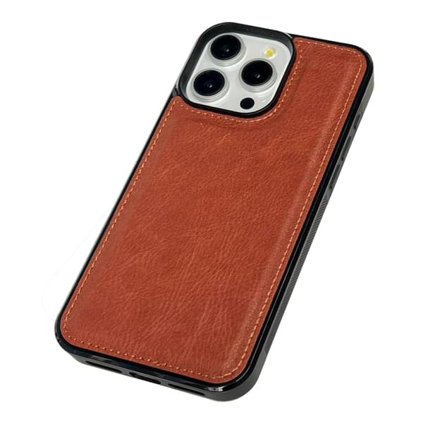 iPhone 16 Pro Max Cowhide Textur Skal - Elegant och Hållbar Mobilskydd Brun