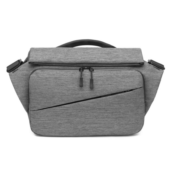 Ozuko 9349 Multifunktionell Vattentät Herr Messenger Bag med Extern USB-laddningsport Mörkgrå