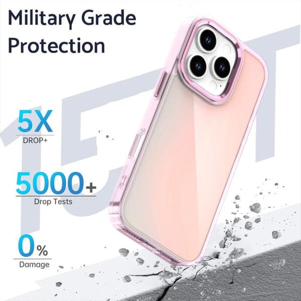 iPhone 16 Pro Max Pläterad Gradient Färgskiftande Skal Purpur