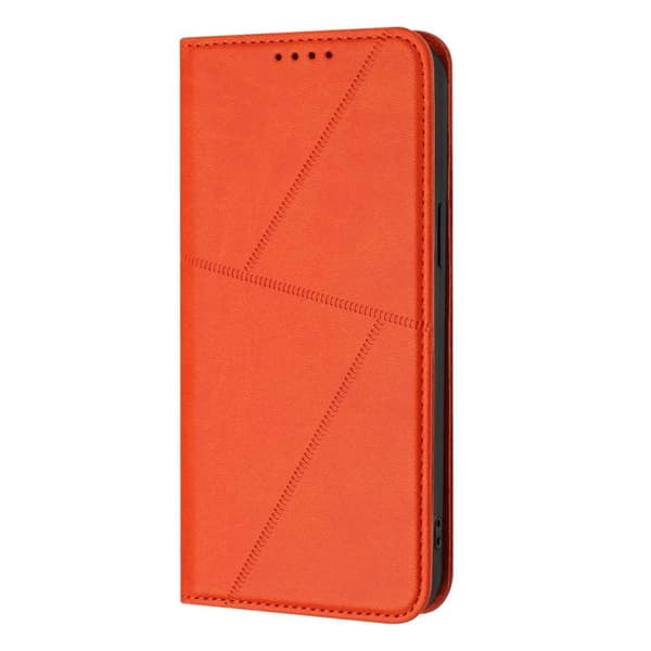 Redmi Note 14 Pro 4G - Stark Magnetisk Frostad Flip Läderfodral Orange