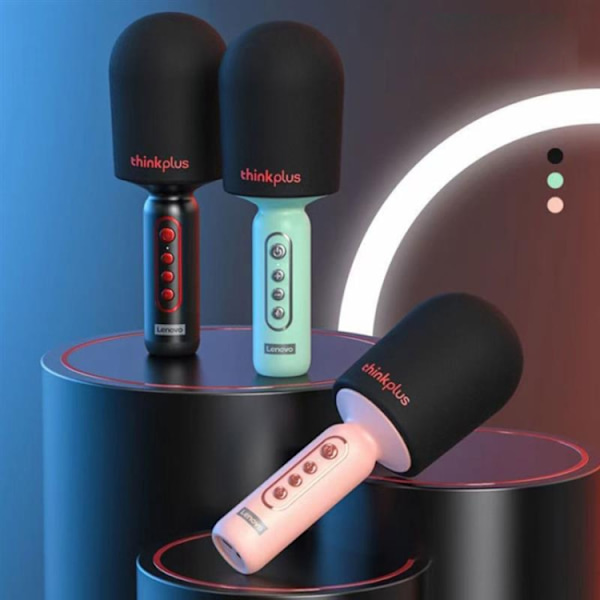 Lenovo ThinkPlus M1 Trådlös Handhållen Mikrofon Karaoke Högtalare (Rosa)