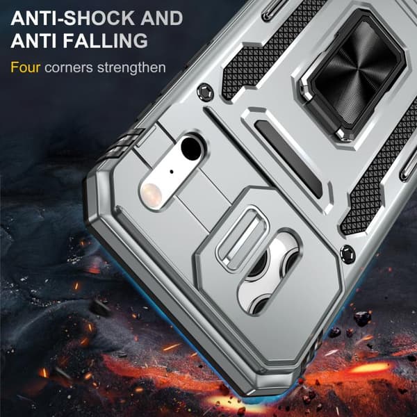 iPhone 18 Pro / iPhone 17 Pro Skal med Armor PC + TPU Kameraskydd Grå