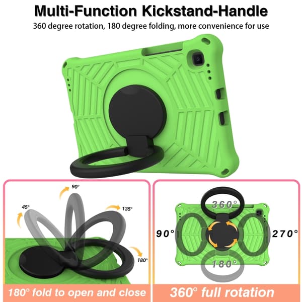 Samsung Galaxy Tab S6 Lite P610 Silikonfodral Spider King Grön