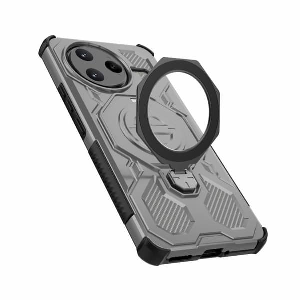 Redmi K80 Pro 5G J-20 Solid Färg MagSafe Magnetisk TPU+PC Mobilskal Grå