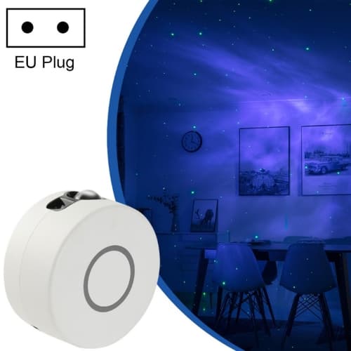 Fjärrkontroll LED Stjärnhimmel Atmosfär Projektorlampa (Vit)