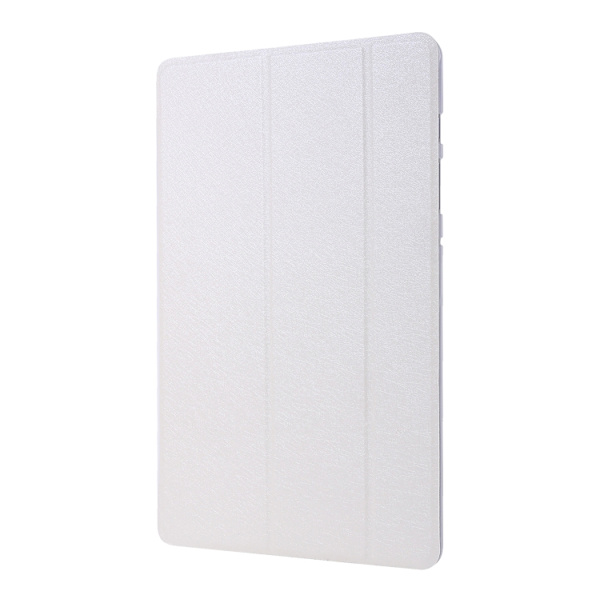 Samsung Galaxy Tab S8/S7 Silk Textur Flip Läderfodral Vit