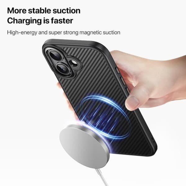 iPhone 17 Kevlar Fiber Stötsäker MagSafe Skal