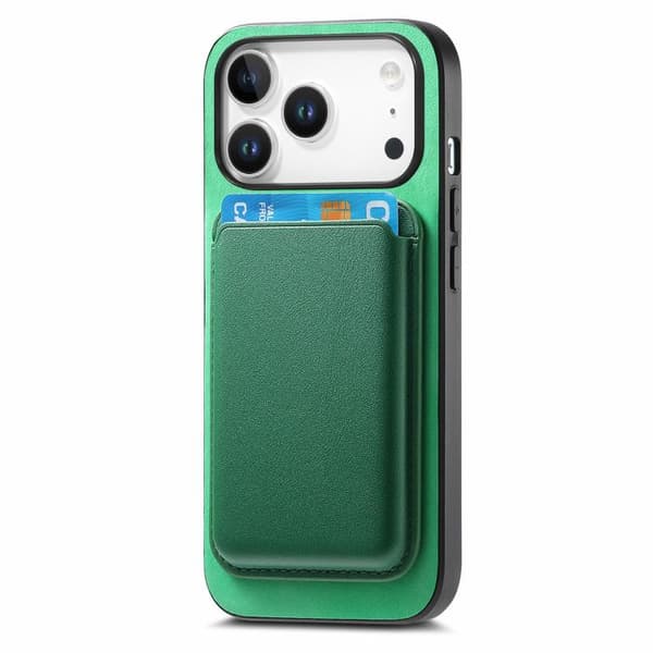 iPhone 18 Pro Max / iPhone 17 Pro Max Retro Magsafe Kortväska PU Bakskal Grön