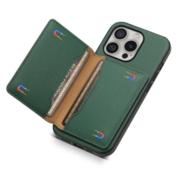 iPhone 16 Pro Max Kalvtextur Skal Design med Full Täckning Grön
