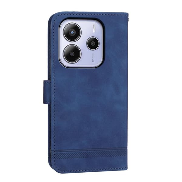 Redmi Note 14 4G - Dierfeng Dream Line TPU Hybrid PU Läderfodral Blå
