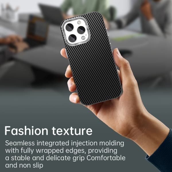 iPhone 16 Pro Max Kolfiber Series IMD Skal Svart