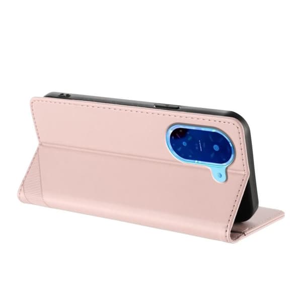 Redmi A5 4G - Retro Läder Plånboksfodral med Prägling och Multifunktion Rosa