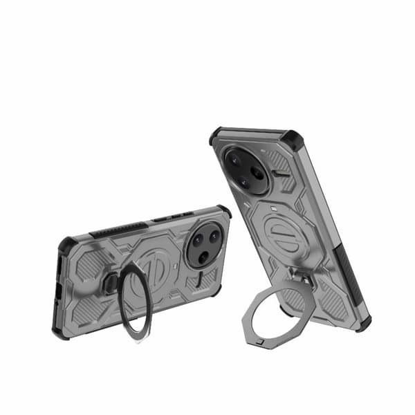Redmi K80 Pro 5G J-20 Solid Färg MagSafe Magnetisk TPU+PC Mobilskal Grå