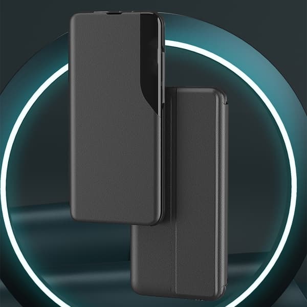 Redmi Note 14 4G - Flipfodral i läder med attraktion Grön
