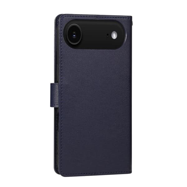 iPhone 17 Air Multifunktionellt Läderfodral med 3 Kortfack Blå