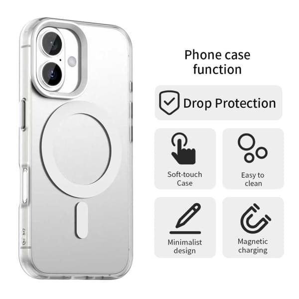 iPhone 17 Skal - Candy Magsafe PC Hybrid TPU Vit