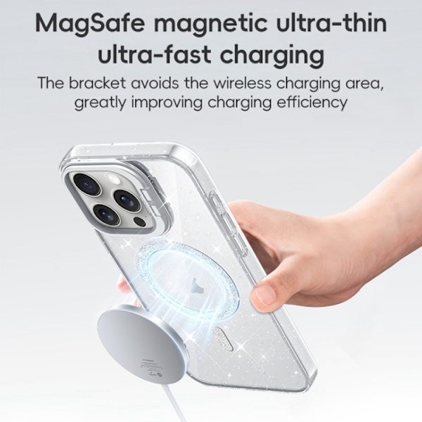 iPhone 16 Pro Max Shiny Shield MagSafe Linshållare Skal Blå