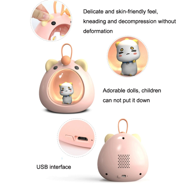 USB Bluetooth Audio Sovrum Atmosfär Cartoon Nattlampa - Bluetooth Typ (Cherry Rosa)