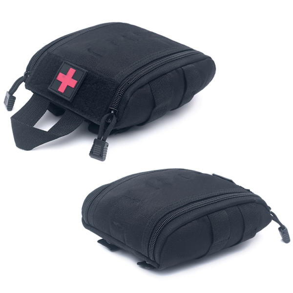 Mini multifunktionell utomhusmedicinsk midjeväska, svart