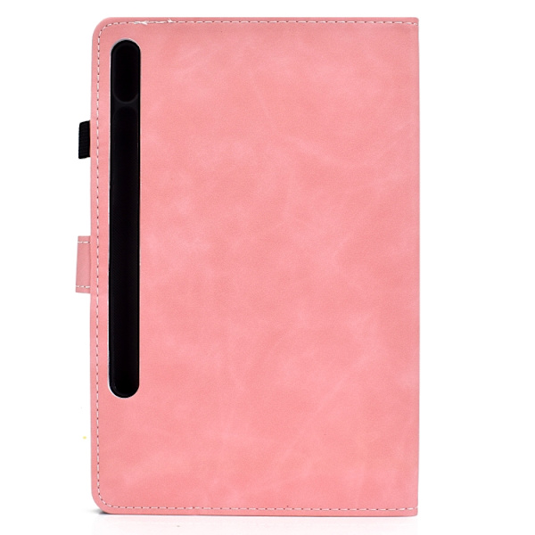 Samsung Galaxy Tab S8/S7 Läderfodral med Ko lädertextur Roséguld