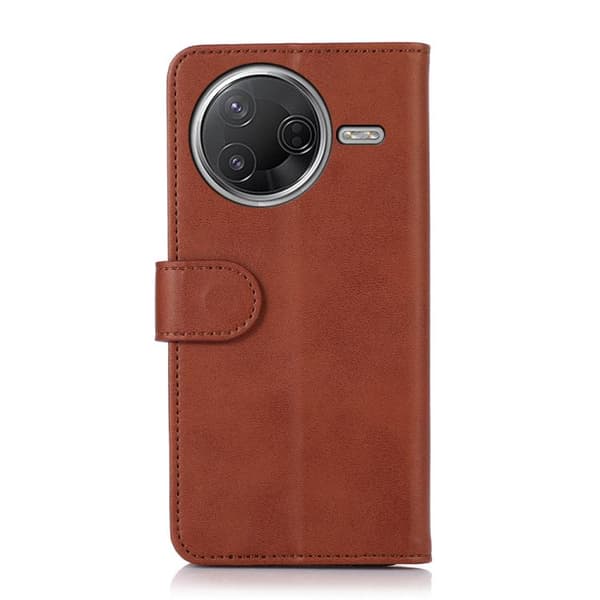 Redmi K80 / K80 Pro - Mobilfodral i Ko-Läder med Textur Brun