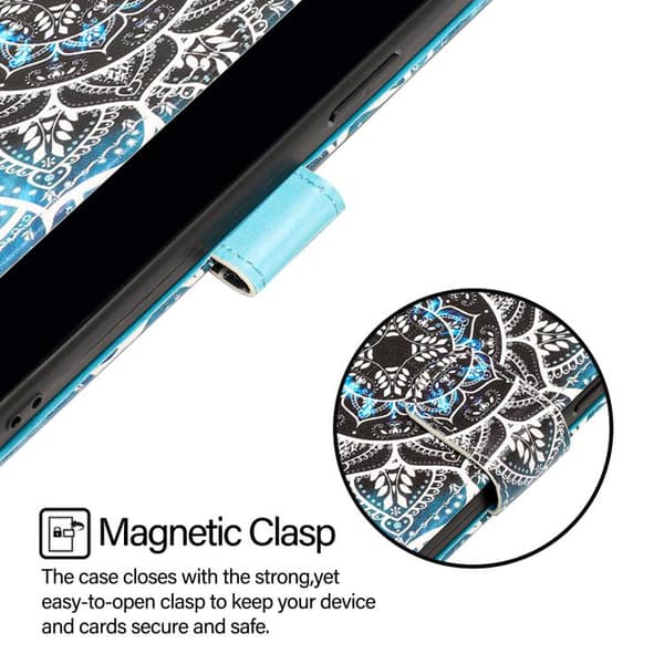 Redmi Note 14 4G - Färgglad Mönster i Läderfodral med Plain Weave, Undervattensmandala