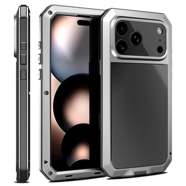 iPhone 17 Pro Max Skal - RedPepper - Trippelskyddad Metall Silver