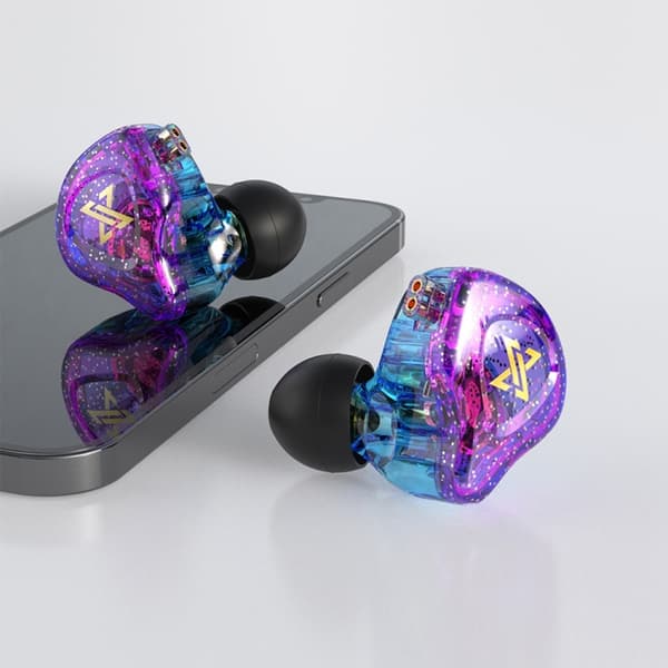 QKZ AK6 MAX In-ear dynamisk subwoofer trådbunden hörlurar, version: Standardversion Färgrik